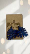 Laser-Cut Wooden Monstera Leaf Statement Earrings - custom jewelry by Shoreline Custom Creations
