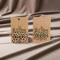 Laser-Cut Wooden Sea Turtle Dangle Earrings - custom earrings by Shoreline Custom Creations