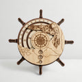 Custom Laser-Engraved Nautical Ship Wheel Perpetual Calendar - custom perpetual calendar by Shoreline Custom Creations