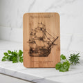 Custom Engraved Nautical Friendship Bamboo Cutting Board - custom cutting board by Shoreline Custom Creations