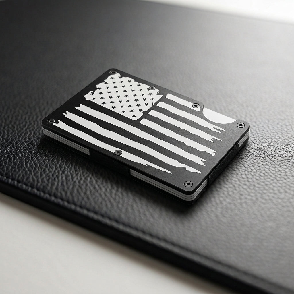 Custom Laser-Engraved Minimalist Wallet - custom wallet by Shoreline Custom Creations