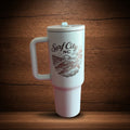 Custom Laser-Engraved Surf City NC Sea Turtle Tumbler - custom tumbler by Shoreline Custom Creations